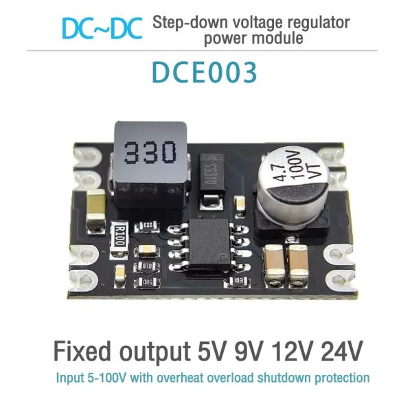 Понижающий модуль DCE003 DC-DC Step Down модуль Вход 7V-100V выход 12V  V100EY9