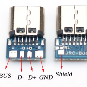 Разъем гнездо мама JRC-B008 Type-C USB 3.1 на плате